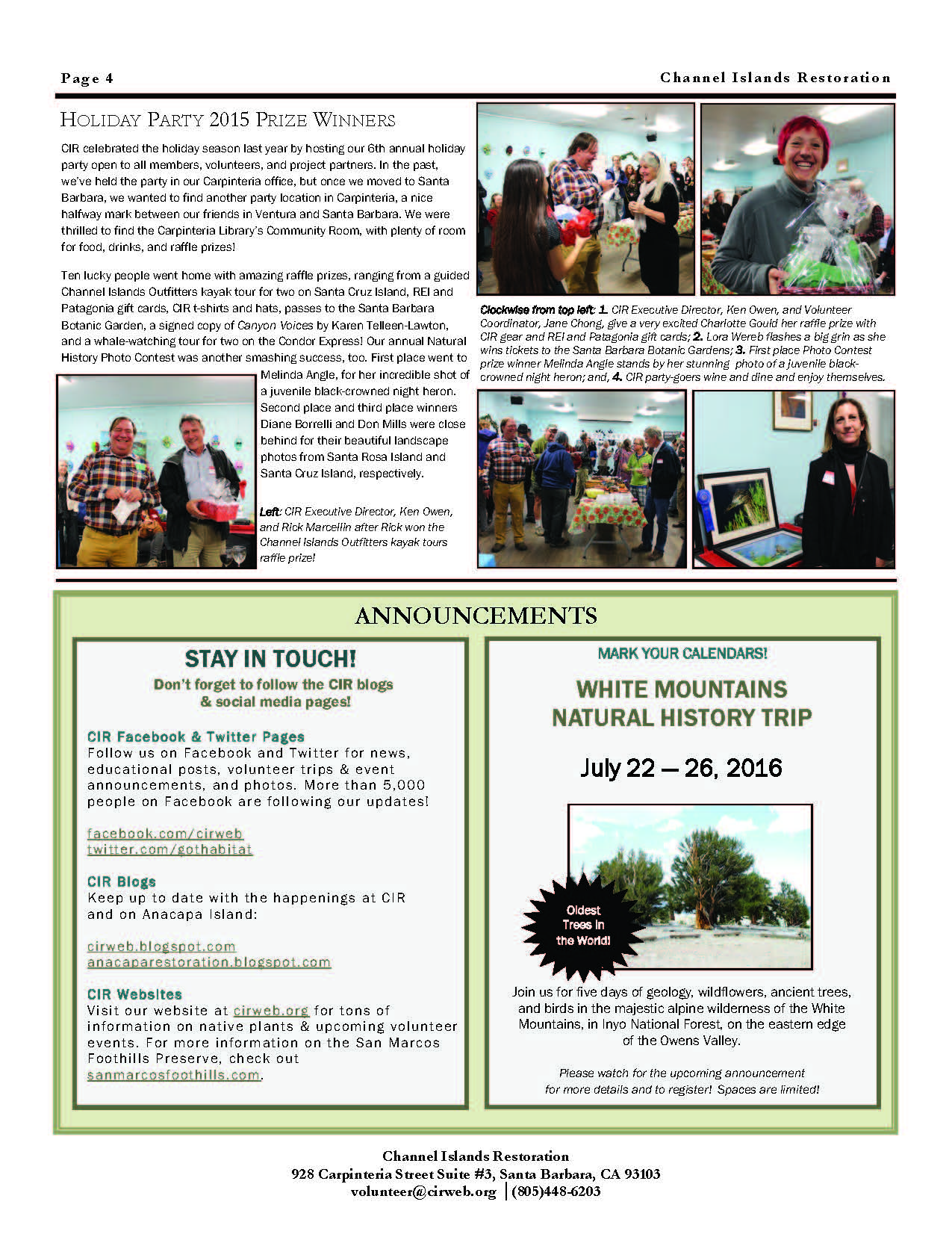 CIR Newsletter February 2016 Page 4