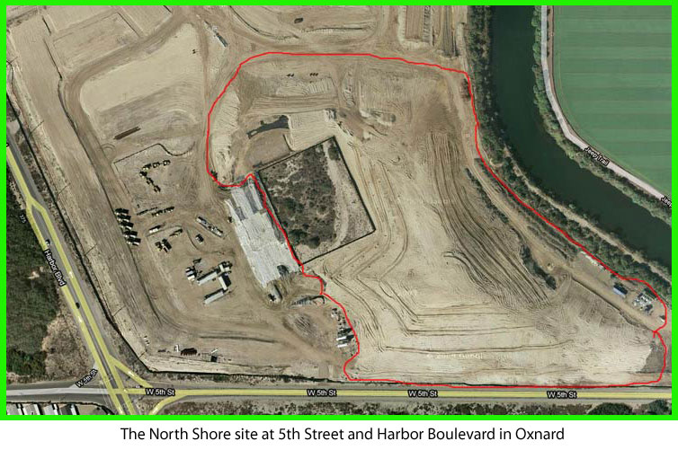 The North Shore site at 5th Street and Harbor Boulevard in Oxnard"